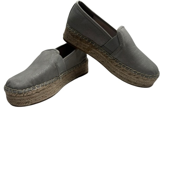 Circus by Sam Edelman Christina Silver Sparkle Slip on Espadrille Size 7 - Picture 6 of 10